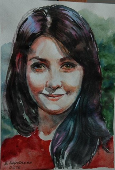 Painting titled "Тома" by Viktoria Korotaeva, Original Artwork, Oil