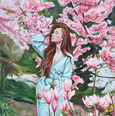 Malerei mit dem Titel "Spring inspiration" von Viktoryia Lautsevich, Original-Kunstwerk, Öl