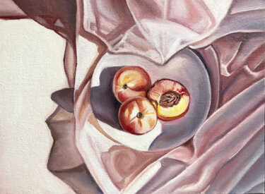 Peinture intitulée "Peaches" par Viktoryia Lautsevich, Œuvre d'art originale, Huile