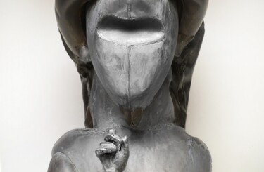 Скульптура под названием "Father Sergius" - Vilgeniy Melnikov, Подлинное произведение искусства, Металлы