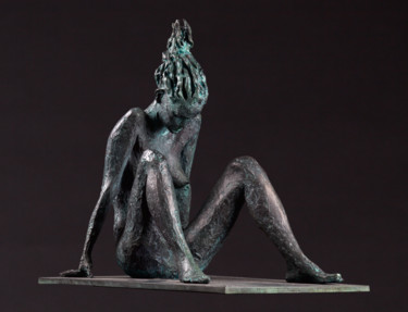 Sculpture titled "Night" by Vildar Iusupov, Original Artwork, Bronze