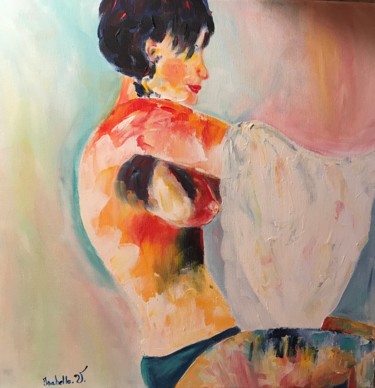 Painting titled "Alma au lever" by Isabelle Villena, Original Artwork, Acrylic