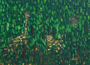 Peinture intitulée "Disparition imminen…" par Anvi, Œuvre d'art originale, Acrylique Monté sur Châssis en bois