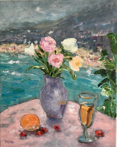 Ζωγραφική με τίτλο "Summer Still Life" από Vilma Gataveckiene, Αυθεντικά έργα τέχνης, Λάδι