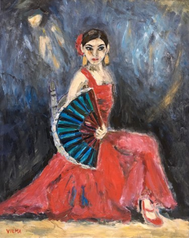 Картина под названием "Carmen" - Vilma Gataveckiene, Подлинное произведение искусства, Масло