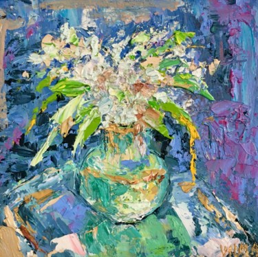 Painting titled "Bouquet of Lilies o…" by Vilma Gataveckiene, Original Artwork, Oil