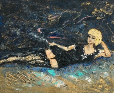 Peinture intitulée "Woman In Lingerie A…" par Vilma Gataveckiene, Œuvre d'art originale, Huile
