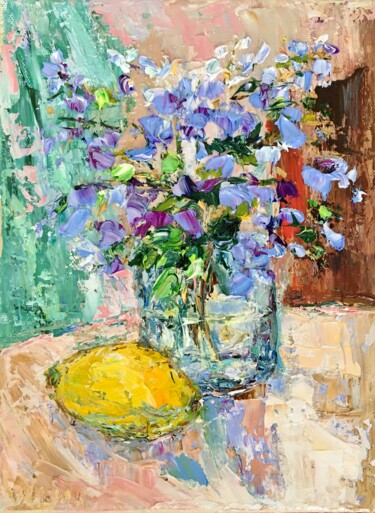 Peinture intitulée "Flowers Bouquet Imp…" par Vilma Gataveckiene, Œuvre d'art originale, Huile