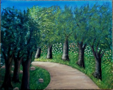 Painting titled "the-walkway.jpg" by Vimala V, Original Artwork