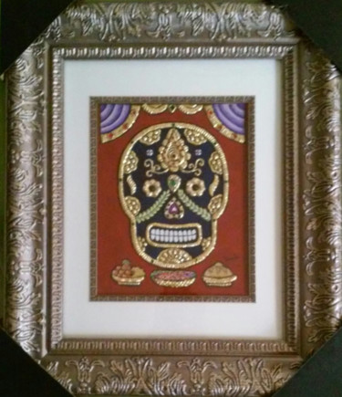 Painting titled "framed-skull-a.jpg" by Vimala V, Original Artwork