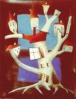 Peinture intitulée "Tree 2" par Christiane Van Marsenille, Œuvre d'art originale, Huile