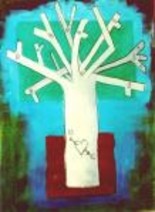 Peinture intitulée "Tree 5" par Christiane Van Marsenille, Œuvre d'art originale, Huile