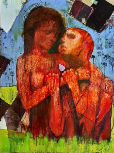 Painting titled "EVE & ADAM N°7" by Vince Bank, Original Artwork, Acrylic
