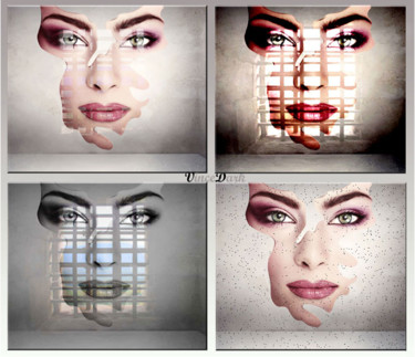 Цифровое искусство под названием "Glamfaces" - Vince Dark, Подлинное произведение искусства