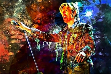 Arts numériques intitulée "David Bowie I Conce…" par Vince Dark, Œuvre d'art originale, Peinture numérique
