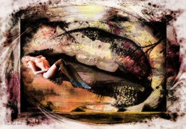 Arts numériques intitulée "La muse-bouche" par Vince Dark, Œuvre d'art originale, Peinture numérique