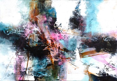Pintura titulada "Abstraction lyrique" por Francis Vincensini, Obra de arte original, Oleo Montado en Bastidor de camilla de…