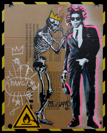 Schilderij getiteld "AD vs Samo." door Vincent Aitzegagh, Origineel Kunstwerk, Graffiti
