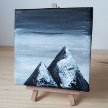 Painting titled "Montagnes" by Vincentarqueart, Original Artwork, Acrylic