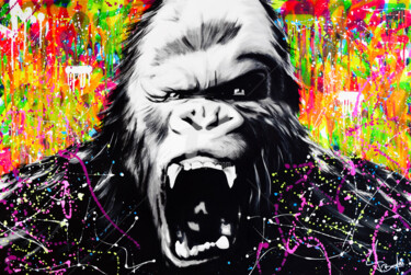 Painting titled "GORILLA IS BACK" by Vincent Bardou, Original Artwork, Acrylic