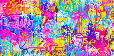Pintura titulada "GRAFFITI POP" por Vincent Bardou, Obra de arte original, Acrílico Montado en Bastidor de camilla de madera