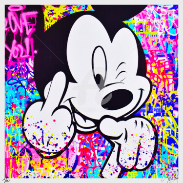 Digitale Kunst mit dem Titel "MICKEY MOUSE FUCK" von Vincent Bardou, Original-Kunstwerk, Digitale Malerei