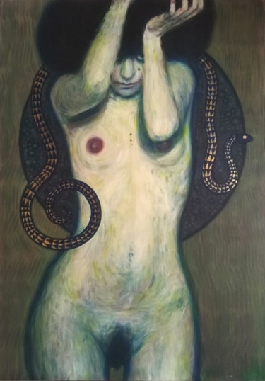 Pintura intitulada "Mari" por Vincent Bertrand, Obras de arte originais, Acrílico