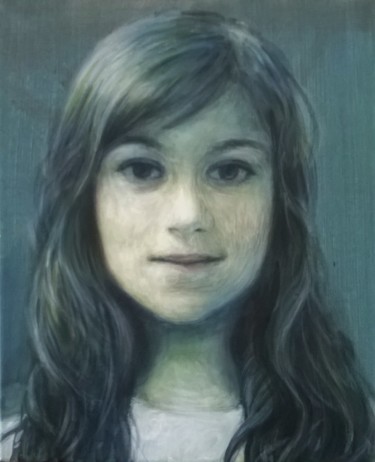 Peinture intitulée "portrait de ma fille" par Vincent Bertrand, Œuvre d'art originale, Acrylique