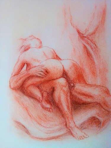 Drawing titled "plaisirs" by Vincent Bionaz, Original Artwork, Pencil