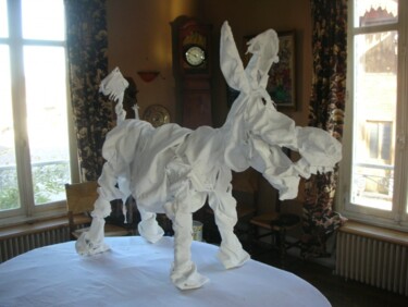 Sculptuur getiteld "l'âne" door Vincent Bouillat, Origineel Kunstwerk, Draad