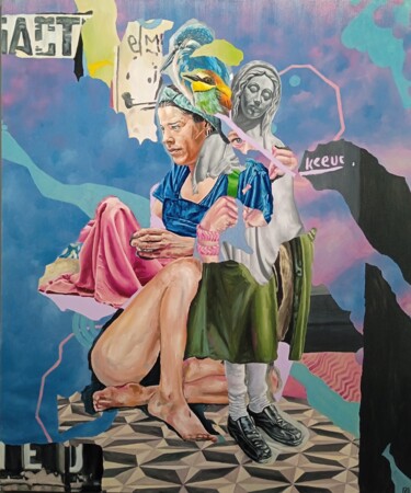 Pintura titulada "Madonne / Madona" por Vincent Chignier, Obra de arte original, Oleo Montado en Bastidor de camilla de made…