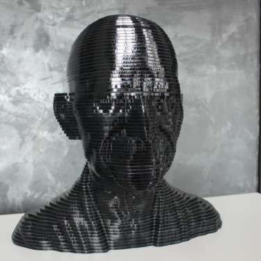 Sculpture titled "ghandi.jpg" by Vincent Docteur, Original Artwork, Plastic