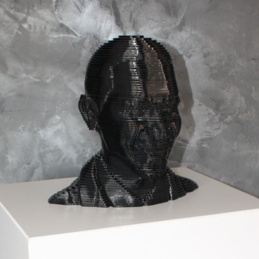 Sculpture titled "obama.jpg" by Vincent Docteur, Original Artwork, Plastic