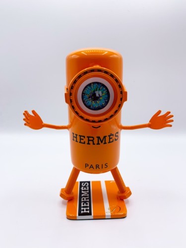 Sculpture intitulée "Minion Hermes" par Vincent Duchêne, Œuvre d'art originale, Acier inoxydable