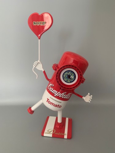 Sculpture titled "Minion Tomato Soup…" by Vincent Duchêne, Original Artwork, Stainless Steel