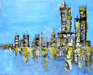 Peinture intitulée "City N°9" par Vincent Faus, Œuvre d'art originale, Acrylique