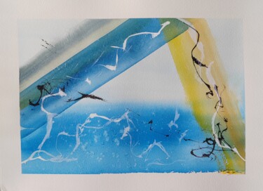 Peinture intitulée "Fumerolles 2" par Vincent Faye, Œuvre d'art originale, Aquarelle