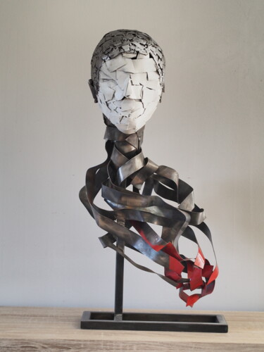 Escultura titulada "Coeur Raison" por Vincent Fons, Obra de arte original, Metales