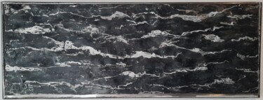 Painting titled "Mer vague" by Vincent Fons, Original Artwork, Oil
