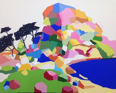 Peinture intitulée "Paysage de Bretagne" par Vincent Gabin, Œuvre d'art originale, Acrylique