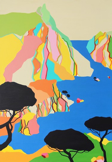 Peinture intitulée "Percée dans les cal…" par Vincent Gabin, Œuvre d'art originale, Acrylique