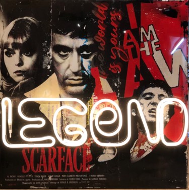 Collages intitulée "scarface" par Vincent Gachaga, Œuvre d'art originale, Photo montage