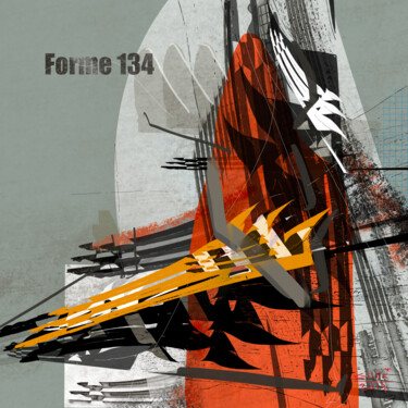 Arte digitale intitolato "Forme 134" da Vincent Guilbault, Opera d'arte originale, Pittura digitale