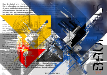 Arte digitale intitolato "BAUHAUS tribute" da Vincent Guilbault, Opera d'arte originale, Collage digitale