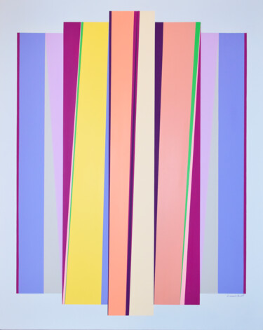Peinture intitulée "Tension de couleurs…" par Vincent Huot, Œuvre d'art originale, Acrylique Monté sur Châssis en bois