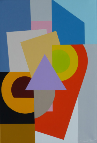 Peinture intitulée "Composition abstrai…" par Vincent Huot, Œuvre d'art originale, Acrylique