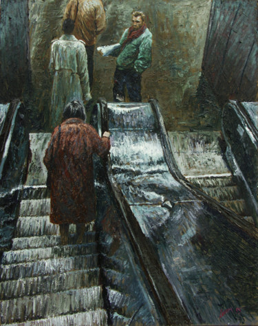 Macadam journal Peinture intitulée "Macadam journal" par Vincent Lacroix, Œuvre d'art originale, Acrylique