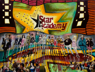 Peinture intitulée "Star academy" par Vincent Lacroix, Œuvre d'art originale, Huile