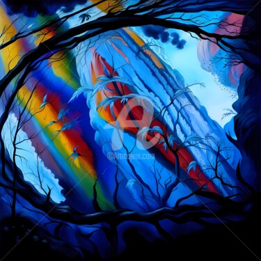 Цифровое искусство под названием "Abstract Fantasy #1…" - Vincent Litoux, Подлинное произведение искусства, Изображение, сге…