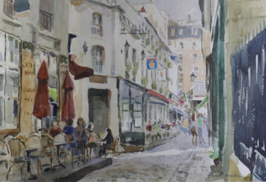 Painting titled "Paris St Germain de…" by Vincent Monluc, Original Artwork, Watercolor